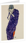 Youth in purple cassock with folded hands, 1914 by Egon Schiele