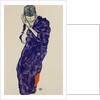 Youth in purple cassock with folded hands, 1914 by Egon Schiele