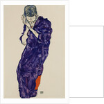 Youth in purple cassock with folded hands, 1914 by Egon Schiele