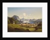 View of Gmunden with Schloss Ort in the Background, 1870 by Johann Wilhelm Jankowski