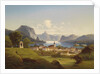 View of Gmunden with Schloss Ort in the Background, 1870 by Johann Wilhelm Jankowski