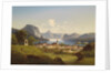 View of Gmunden with Schloss Ort in the Background, 1870 by Johann Wilhelm Jankowski
