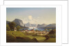 View of Gmunden with Schloss Ort in the Background, 1870 by Johann Wilhelm Jankowski