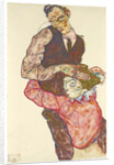 Two lovers (Self Portrait With Wally), 1914-1915 by Egon Schiele