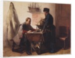 Jacob van Heemskerk and Willem Barendsz. plan their trip to the Arctic in 1594 by Christoffel Bisschop