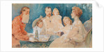 Tsar Nicholas II and Alexandra Fyodorovna with their Daughters Olga, Tatiana, Maria und Anastasia (a by Elena Petrovna Samokish-Sudkovskaya