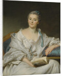 Portrait of Marie-Françoise Julie Constance Filleul, Marquise de Marigny with a book by Alexander Roslin