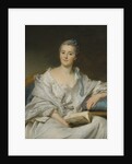 Portrait of Marie-Françoise Julie Constance Filleul, Marquise de Marigny with a book by Alexander Roslin