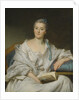 Portrait of Marie-Françoise Julie Constance Filleul, Marquise de Marigny with a book by Alexander Roslin
