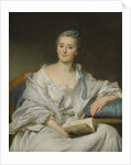 Portrait of Marie-Françoise Julie Constance Filleul, Marquise de Marigny with a book by Alexander Roslin