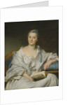 Portrait of Marie-Françoise Julie Constance Filleul, Marquise de Marigny with a book by Alexander Roslin