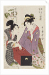 Oshichi and Kichisaburo at the Gameboard (Oshichi Kichisaburo no bansho), 1800 by Kitagawa Utamaro