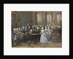 The chamber musicians in the Mecklenburg-Schwerin court chapel at Ludwigslust in 1770, 1770 by Leopold August Abel