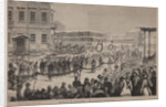 Funeral procession of the author Fyodor M. Dostoevsky on February 12, 1881, 1881 by Arnold Karl Baldinger