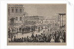 Funeral procession of the author Fyodor M. Dostoevsky on February 12, 1881, 1881 by Arnold Karl Baldinger