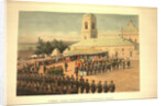 The consecration of the flags of the Preobrazhensky and Semenovsky Regiments by Vladimir Yegorovich Makovsky