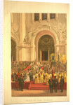 The imperial couple leaving the Cathedral of Christ the Saviour by Vasili Petrovich Vereshchagin