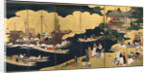 Arrival of a Portuguese ship. Nanban screen, ca. 1600 by Anonymous