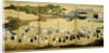 Arrival of a Portuguese ship. Nanban screen, ca. 1600 by Anonymous