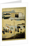 Arrival of a Portuguese ship. Nanban screen. Detail: Japanese Christians, ca. 1600 by Anonymous