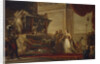 Catherine II laying the trophies of the Battle of Chesma on the tomb of Peter the Great, 1791 by Andreas Caspar Hüne