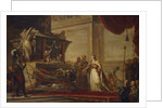 Catherine II laying the trophies of the Battle of Chesma on the tomb of Peter the Great, 1791 by Andreas Caspar Hüne