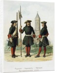 Dress uniforms of the Preobrazhensky Regiment in 1695-1700, 1901-1904 by Adolf Charlemagne