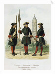 Dress uniforms of the Preobrazhensky Regiment in 1695-1700, 1901-1904 by Adolf Charlemagne