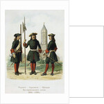 Dress uniforms of the Preobrazhensky Regiment in 1695-1700, 1901-1904 by Adolf Charlemagne