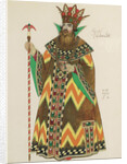 Tsar Saltan. Costume design for the opera The Tale of Tsar Saltan by N. Rimsky-Korsakov, 1928 by Ivan Yakovlevich Bilibin