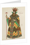 Tsar Saltan. Costume design for the opera The Tale of Tsar Saltan by N. Rimsky-Korsakov, 1928 by Ivan Yakovlevich Bilibin
