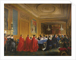 Louis-Philippe receiving the Order of the Garter from the hands of a young Queen Victoria, 1844 by Nicolas-Louis-François Gosse