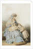 Queen Maria Amalia of the French, with children of Prince Louis, Duke of Nemours, 1845 by School of Franz Xaver Winterhalter