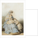 Queen Maria Amalia of the French, with children of Prince Louis, Duke of Nemours, 1845 by School of Franz Xaver Winterhalter