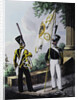 Porte-epee-Praporshchik and Hornist of the Guards Garrison Battalion, 1829 by Lev Alexandrovich Belousov