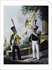 Porte-epee-Praporshchik and Hornist of the Guards Garrison Battalion, 1829 by Lev Alexandrovich Belousov