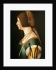 Portrait of Bianca Maria Sforza, the second wife of Maximilian I, Holy Roman Emperor, 14 by Giovanni Ambrogio De Predis
