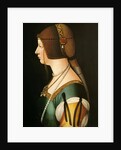Portrait of Bianca Maria Sforza, the second wife of Maximilian I, Holy Roman Emperor, 14 by Giovanni Ambrogio De Predis