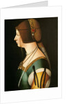 Portrait of Bianca Maria Sforza, the second wife of Maximilian I, Holy Roman Emperor, 14 by Giovanni Ambrogio De Predis