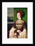 Portrait of Bianca Maria Sforza, the second wife of Maximilian I, Holy Roman Emperor, ca by Bernhard Strigel