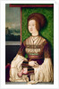 Portrait of Bianca Maria Sforza, the second wife of Maximilian I, Holy Roman Emperor, ca by Bernhard Strigel