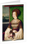 Portrait of Bianca Maria Sforza, the second wife of Maximilian I, Holy Roman Emperor, ca by Bernhard Strigel