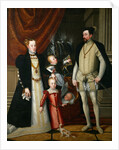Holy Roman Emperor Maximilian II of Austria and his wife Infanta Maria of Spain with the by Giuseppe Arcimboldo