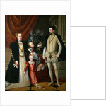 Holy Roman Emperor Maximilian II of Austria and his wife Infanta Maria of Spain with the by Giuseppe Arcimboldo
