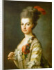 Archduchess Maria Christina, Duchess of Teschen, in a striped silkdress, ca 1766-1770 by Anonymous