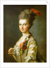 Archduchess Maria Christina, Duchess of Teschen, in a striped silkdress, ca 1766-1770 by Anonymous