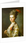 Archduchess Maria Christina, Duchess of Teschen, in a striped silkdress, ca 1766-1770 by Anonymous