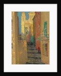 La rue de lEglise, Villefranche-sur-Mer, 1928 by Henri Le Sidaner
