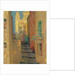 La rue de lEglise, Villefranche-sur-Mer, 1928 by Henri Le Sidaner