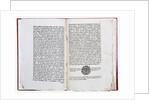Double page of Theophan Prokopovichs treatise Truth about the Monarchs Will, 1722 by Historical Document